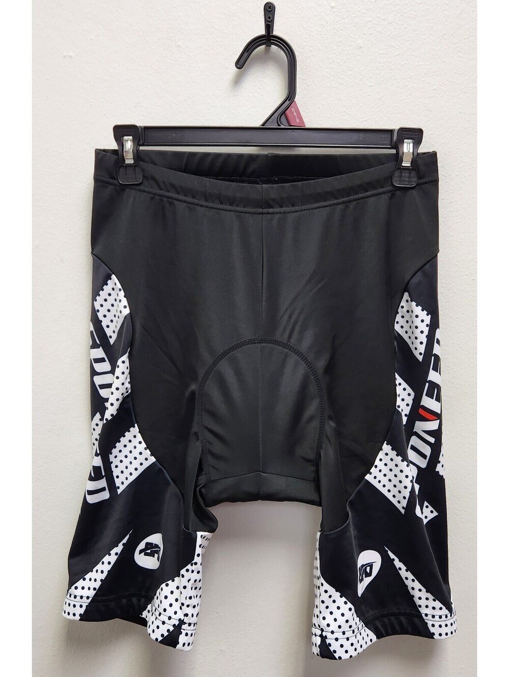 Sponeed Men's Padded Cycling Shorts 4D Gel Chamois Polka Dot Black White US L